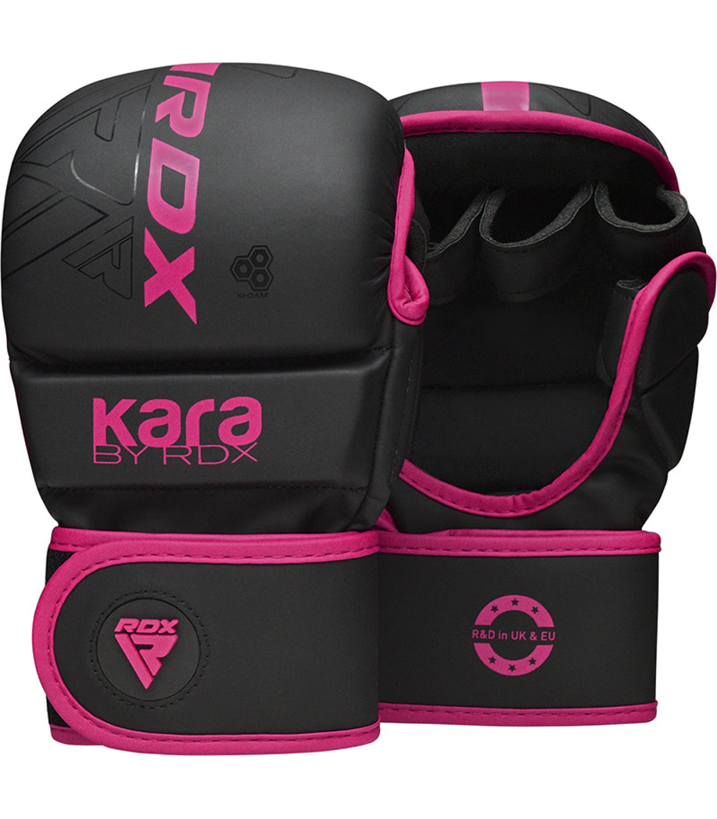 MMA ръкавици - RDX F6 KARA MMA Sparring Gloves Black/Pink - GSR-F6MB
